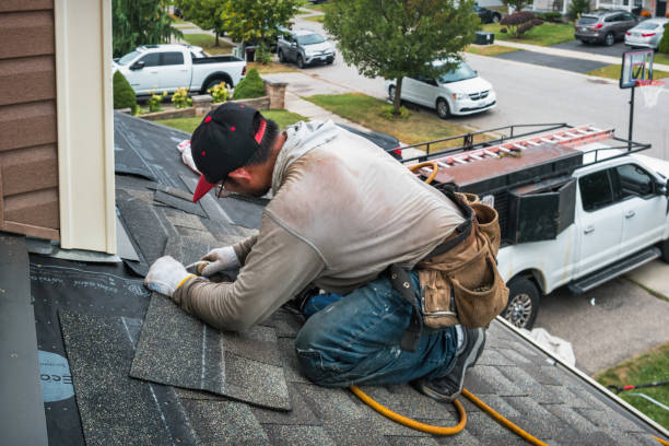 Professional Roof Replacement technician working in Jones, MI